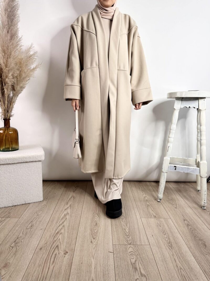 Manteau femme musulmane papillon avec poche