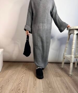 Robe pull longue manche évasé