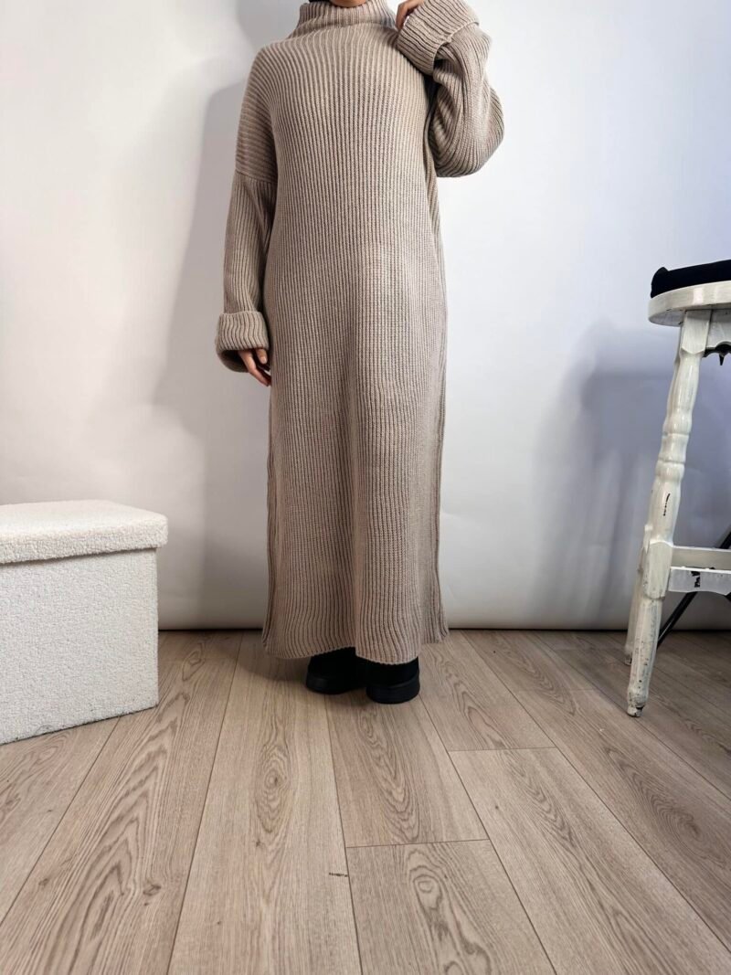 Robe pull longue manche évasé