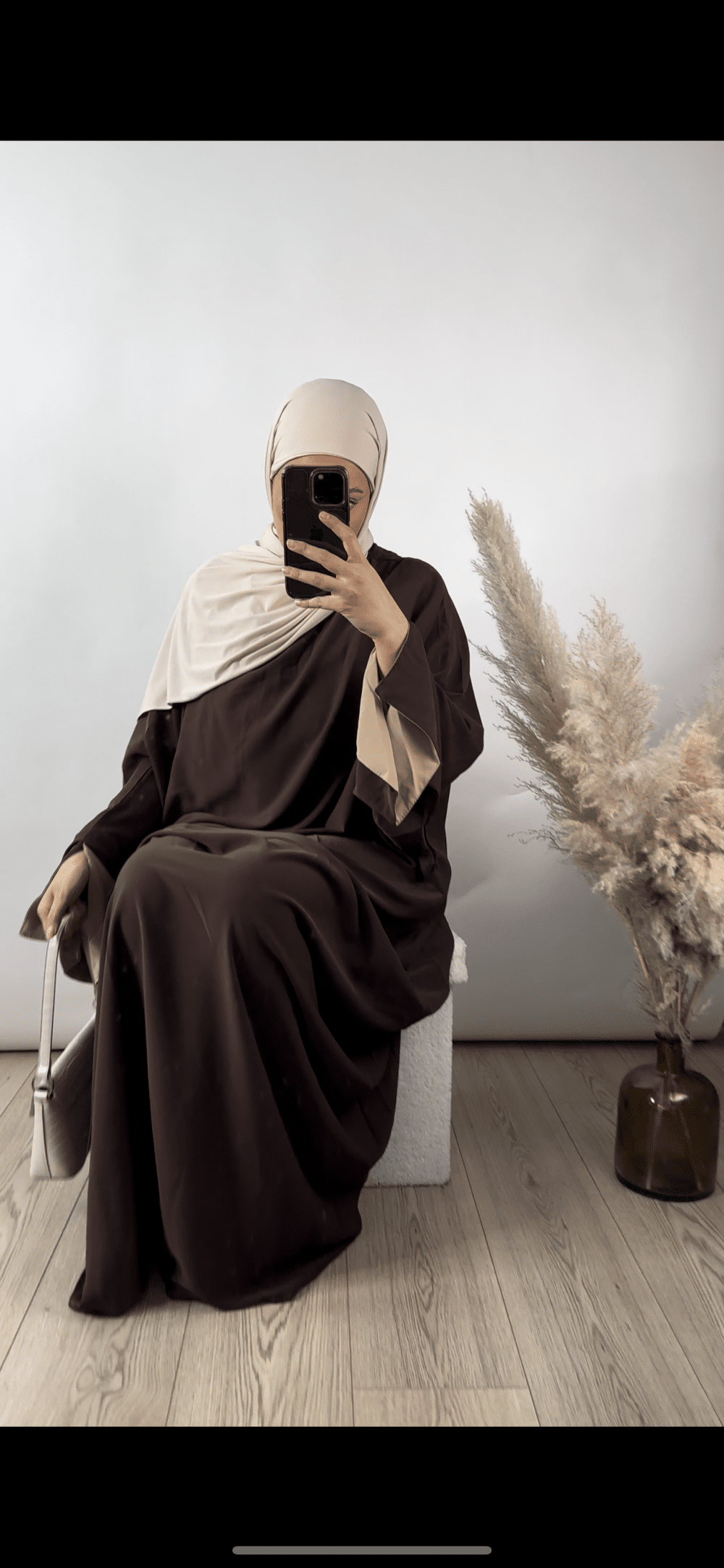Abaya papillon soie de médine manches évasé
