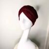 Turban Plisser à enfiler rouge bordeaux