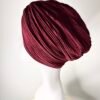 Turban Plisser à enfiler rouge bordeaux arrière