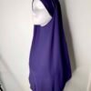 Khimar court pointu en mousseline violet aubergine