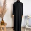 Abaya Sans Manches Plissé Satiné