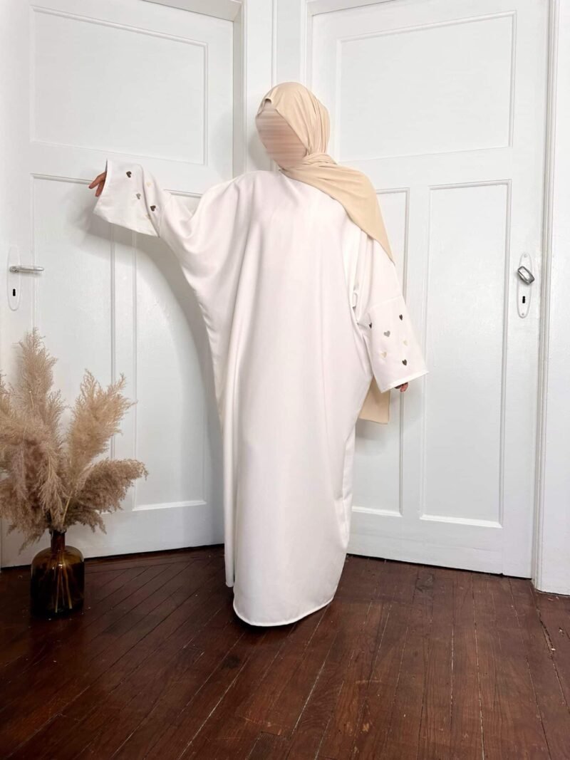 Abaya Bordé Cœur