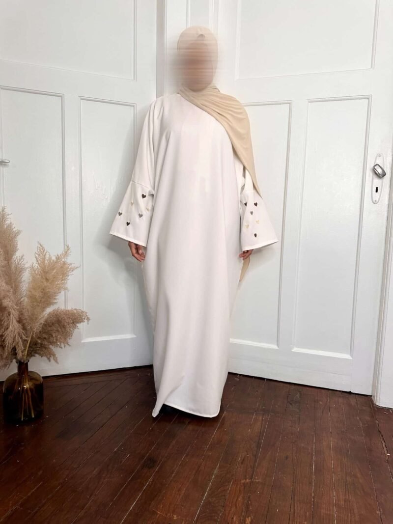 Abaya Bordé Cœur