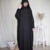 Jilbab Capuche de prière noir