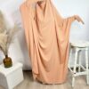 Jilbab 1 Pièce Microfibre orange pêche