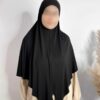khimar court pointu jersey zip noir
