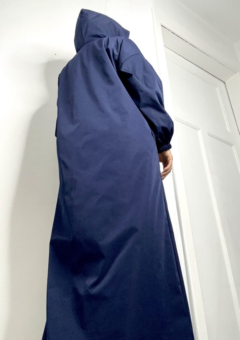 Abaya Mastour Coupe-Vent avec Capuche – Imperméable – Image 6