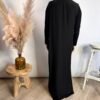 Abaya Sans Manches Plissé Satiné