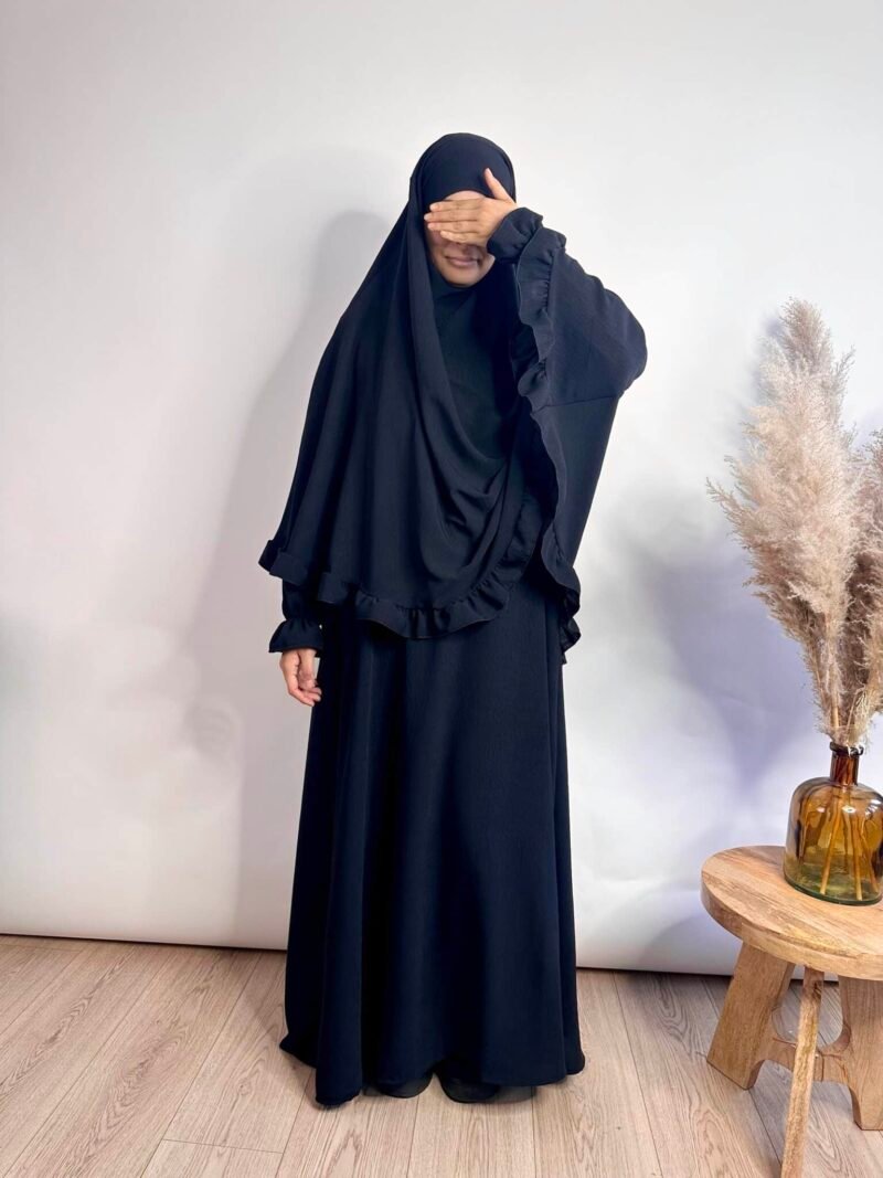 Abaya khimar Jazz à Volant