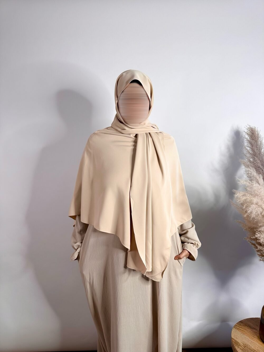 Khimar court avec Hijab soie de médine