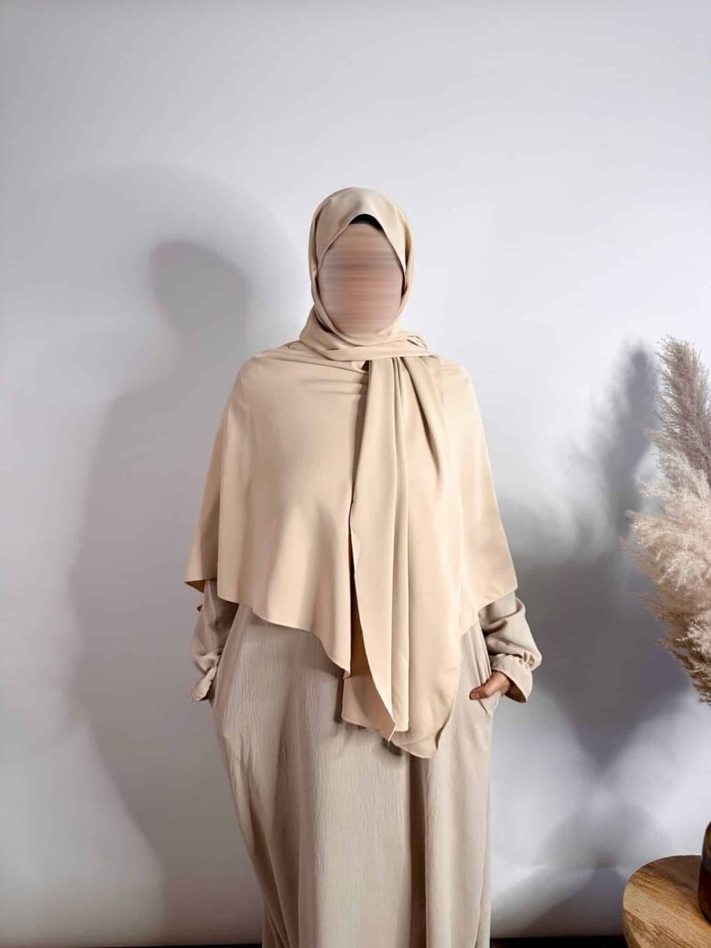 Khimar court avec Hijab soie de médine