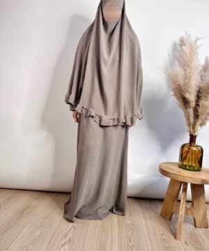 Abaya khimar Jazz à Volant