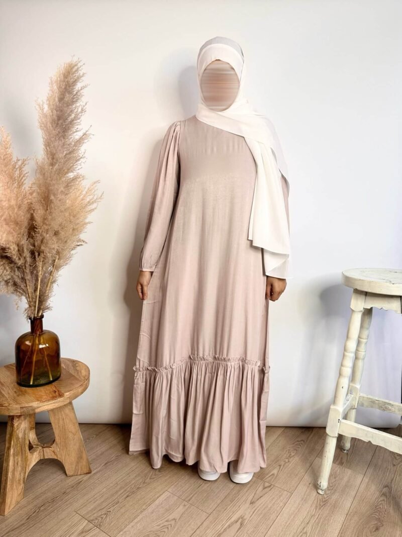 Abaya Evasé à Volant