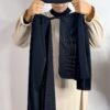 Copie Hijab Soie de Medine Trois Bandes