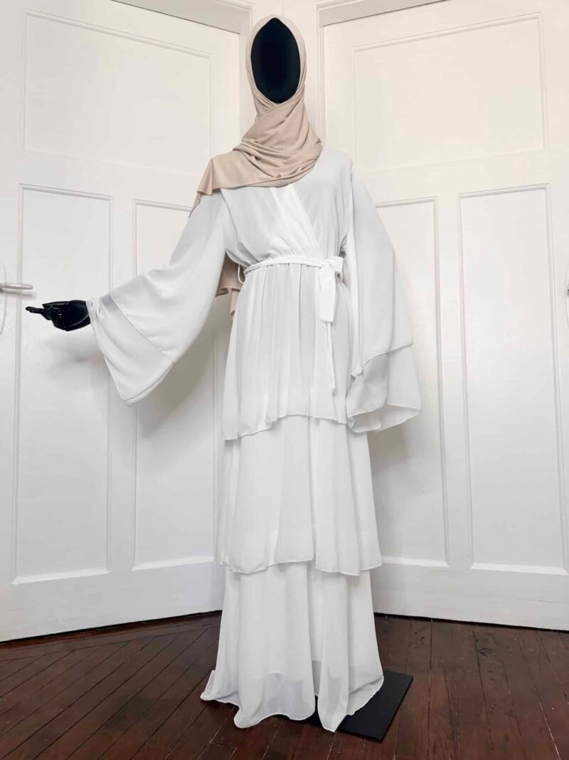 Abaya Moussline à Volant