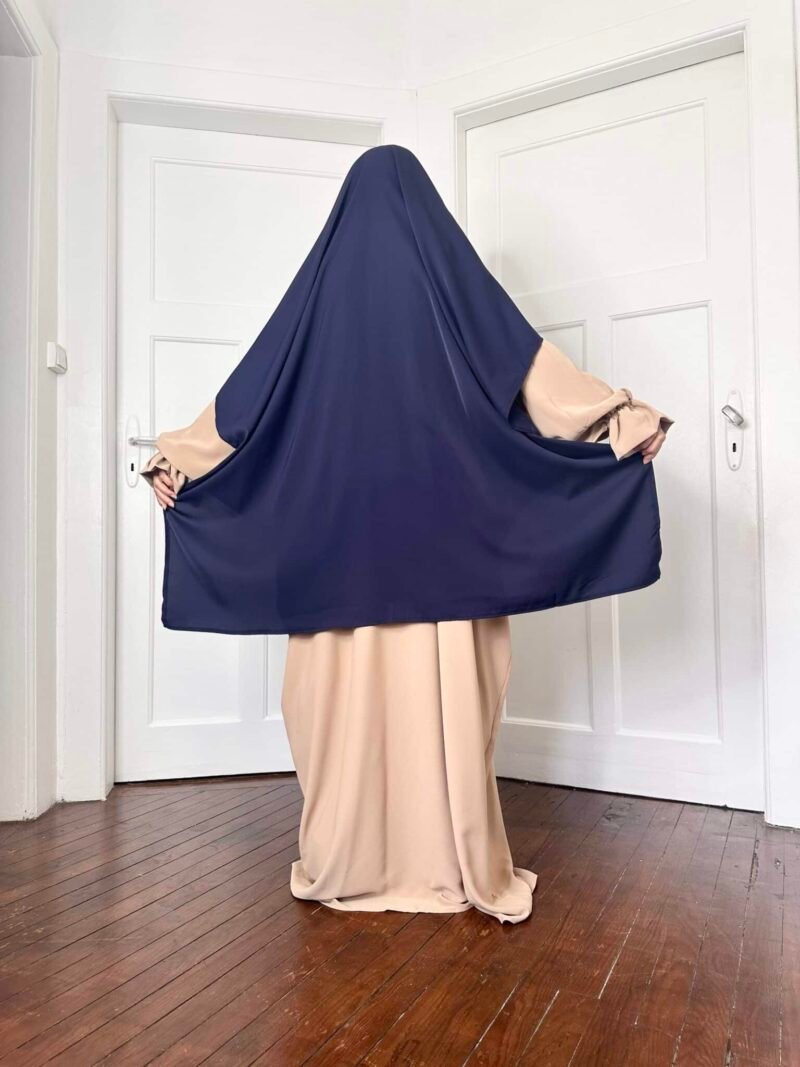 Khimar carré à fentes soie de médine