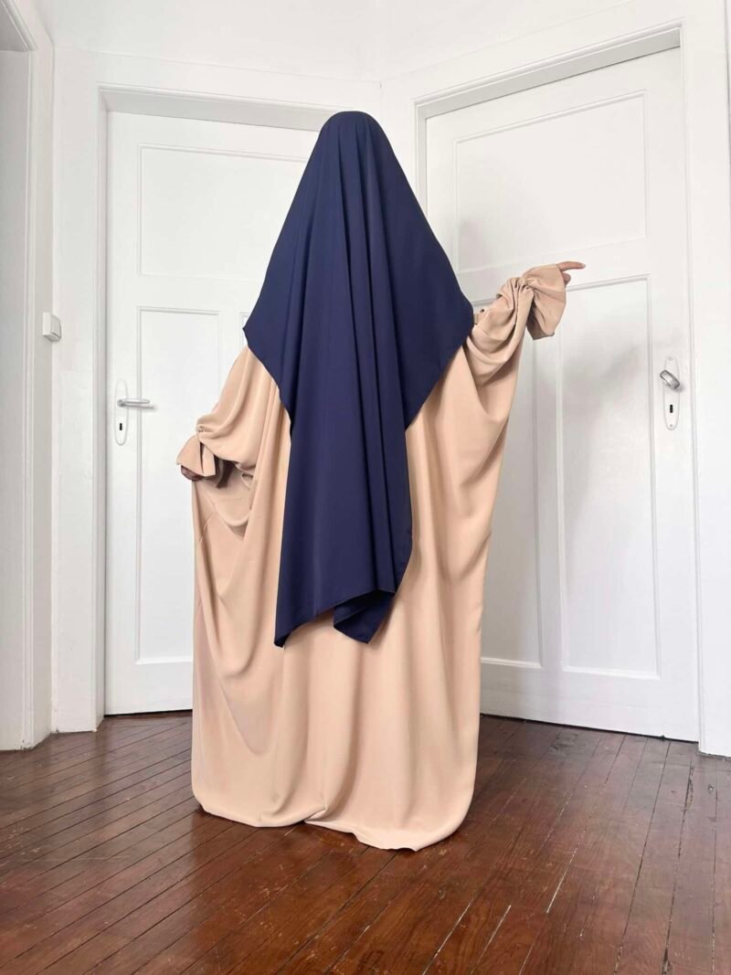 Khimar carré à fentes soie de médine