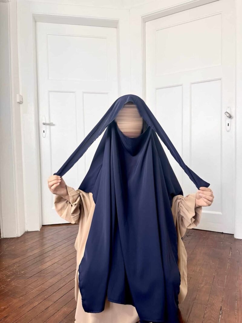 Khimar carré à fentes soie de médine