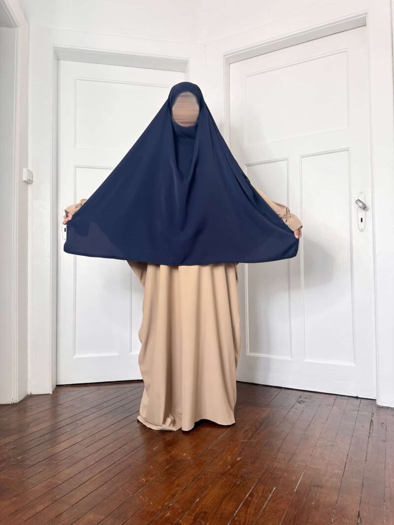 Khimar carré à fentes soie de médine