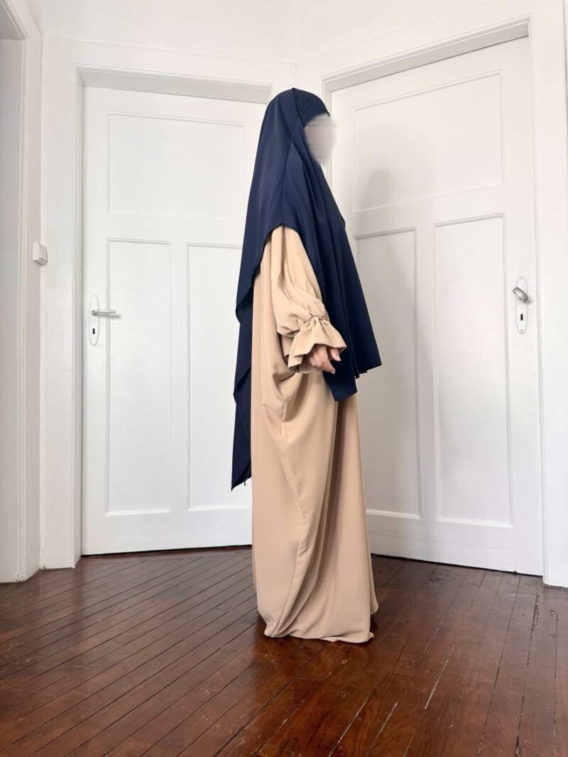 Khimar carré à fentes soie de médine