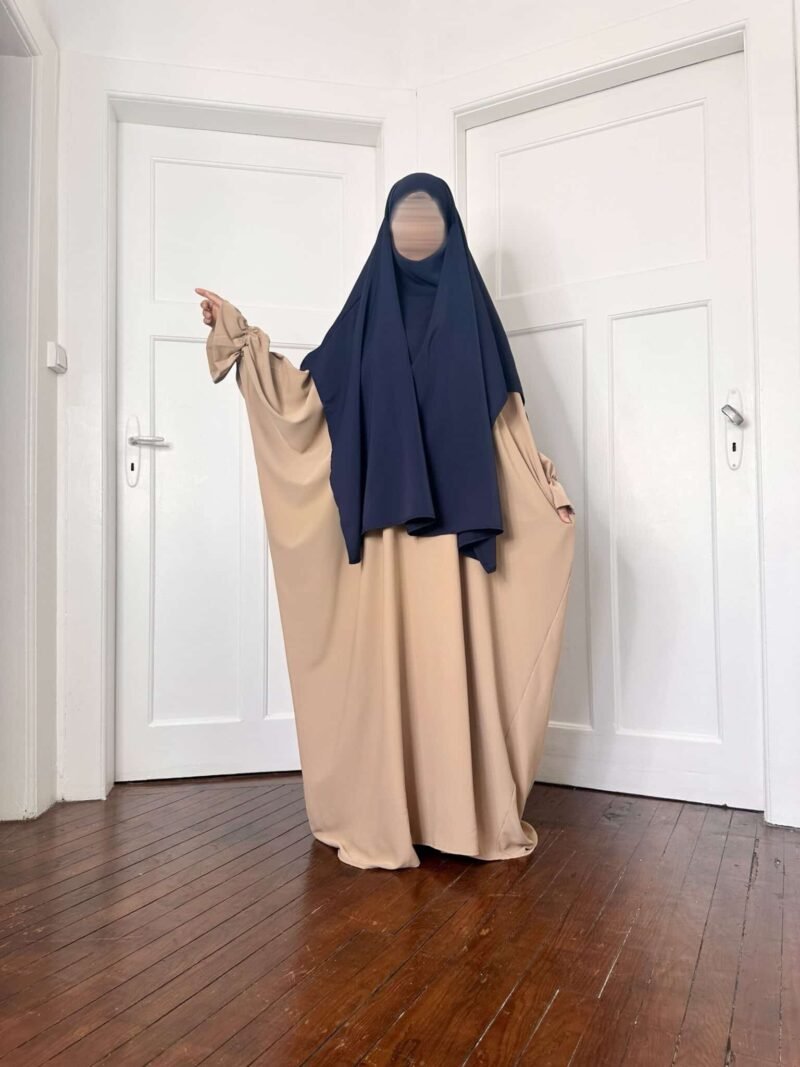 Khimar carré à fentes soie de médine