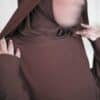 Jilbab Capuche de prière long marron zoom hijab