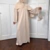 Robe Sweat Longue Oversize beige face