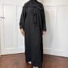 Abaya Dubai avec nœuds noir ficelle