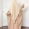 khimar jazz 1 voile pointu nude beige