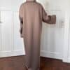 Robe Sweat Longue Oversize marron dos