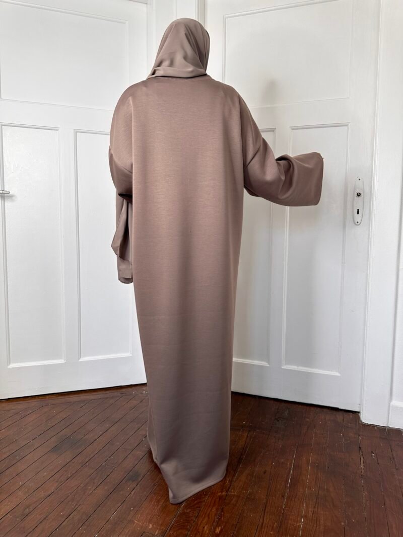 Robe Sweat Longue Oversize marron dos