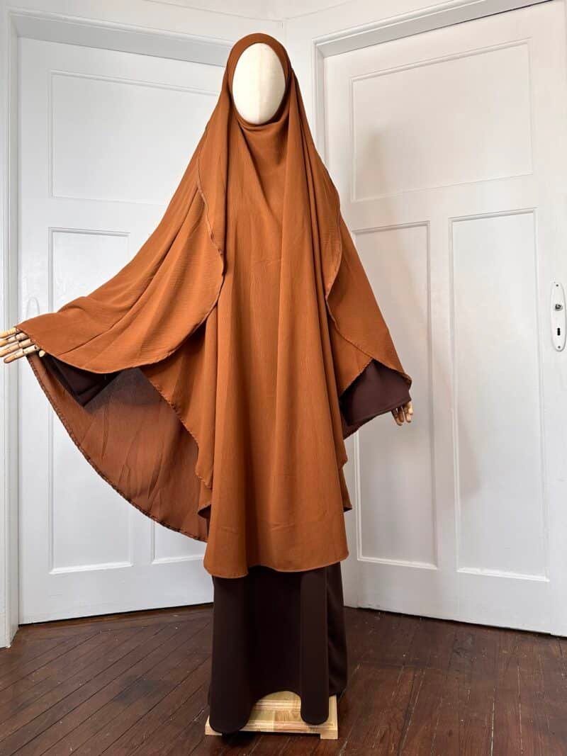 Khimar Jazz Indonésien pour femme voilée marron face