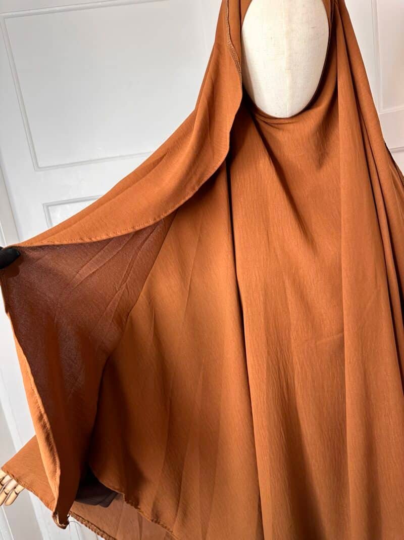 Khimar Jazz Indonésien pour femme voilée marron voile